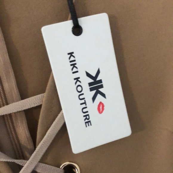 Kiki Kouture Lady Bodycon Lace up Dress,  Nude - Picture 6 of 7